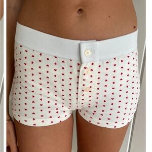 Brandy Melville heart boy shorts